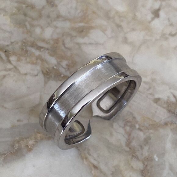 Cartier C De Cartier 18K White Gold Band Size 57 Mint Condition in Box - Picture 6 of 13